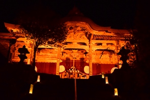 成相寺の紅葉ライトスポット